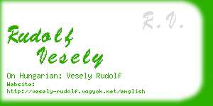 rudolf vesely business card